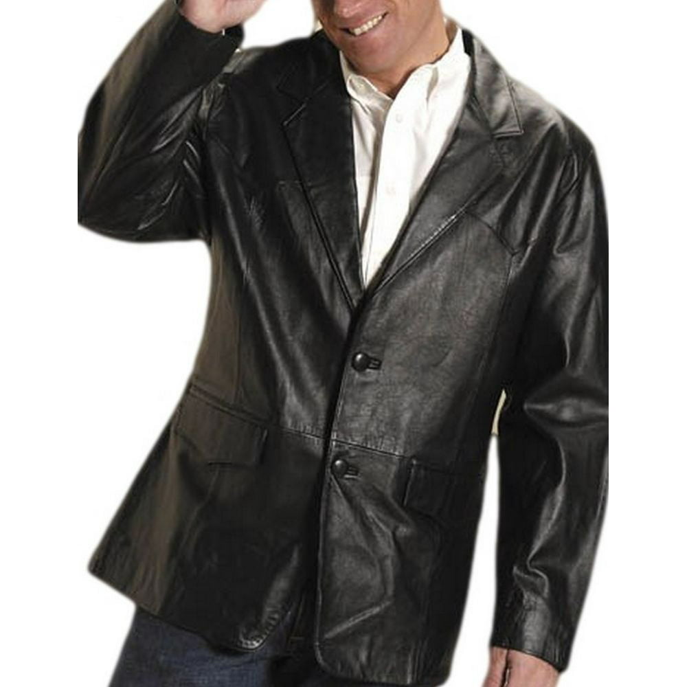 Roper - Roper Western Jacket Mens Leather Blazer Black 02-097-0524-0524 ...