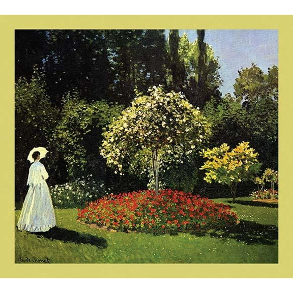 Woman in the Garden- Fine Art Canvas Print (20" x 30")