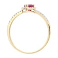 thumbnail image 3 of 18ct Gold Jewelco London Diamond Pear 1/2ct Ruby Pear Raindrop Halo Cluster Ring, 3 of 6