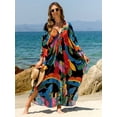 thumbnail image 2 of Caftan dresses for Women Stylish Kaftan Plus Size Beach Cover up Soft Loungewear, 2 of 7