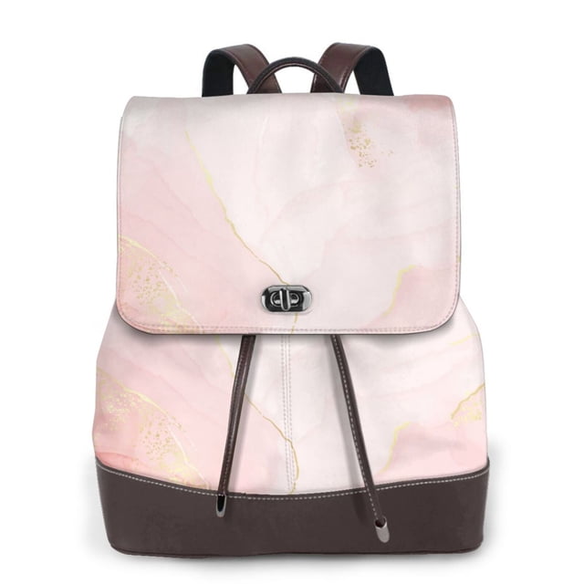 Balery Marble Mochila de Cuero para Mujeres, Gran Capacidad, Bolsa de Viaje Multifuncional, Mochila de Cuero y Bolsa de Hombro para Mujeres