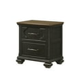 thumbnail image 2 of Miekor Furniture 1pc Traditional 2-Drawer Nightstand Wooden Bedroom Furniture Gray Brown Finish Metal knobs 8285, 2 of 5