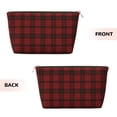 thumbnail image 2 of Black Red Tartan Small Purse Organizer Zipper Cosmetic Handbag Tote Pouch For Women, 2 of 7