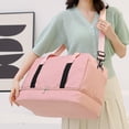 thumbnail image 5 of WIZUTIZ Gym Bag for Women with Shoes Compartment Collapsible Travel Bag Swim Weekender Lightweight Tote Bag Workout Yoga Sports Large Travel Duffle Bag Womens Large Lightweight Bag Pink, 5 of 5