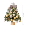 thumbnail image 3 of Pisexur Christmas Decorations 17.7 Inch Mini Christmas Tree With LightsSmall Tabletop Flocked Christmas Tree With 20 LED Lights And Wooden Base Xmas Decorations For Holiday Party Home, 3 of 8