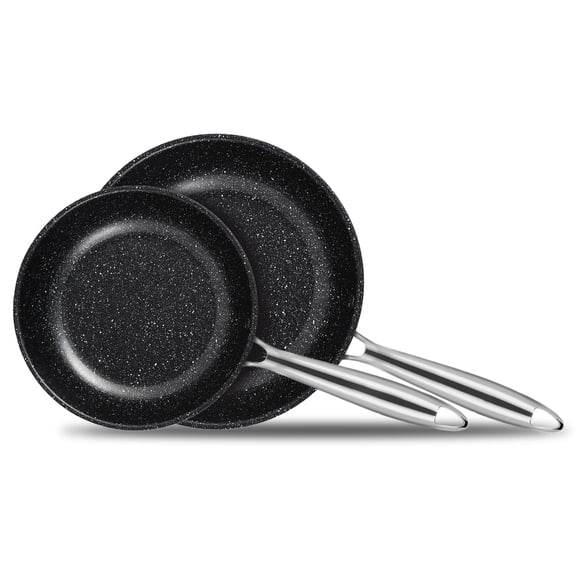 Juego de sartenes homgeek, sartén antiadherente de acero inoxidable 410