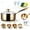 Gold with Lid-7.08in, variant on Pure Titanium Saucepan with Lid, Non Stick Scratch-Resistant Cooking Pan, Ultra-Durable Multipurpose Pot