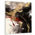 thumbnail image 2 of Designart "Fluid Fusion in Gold and Red II" Abstract Shapes Metal Wall Decor, 2 of 5