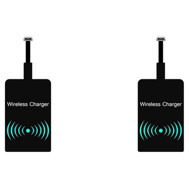 relayinert Universal Type C /Micro USB / Wireless Charger Charging Receiver Interface Paster for for Android Reverse Android reverse 2Set