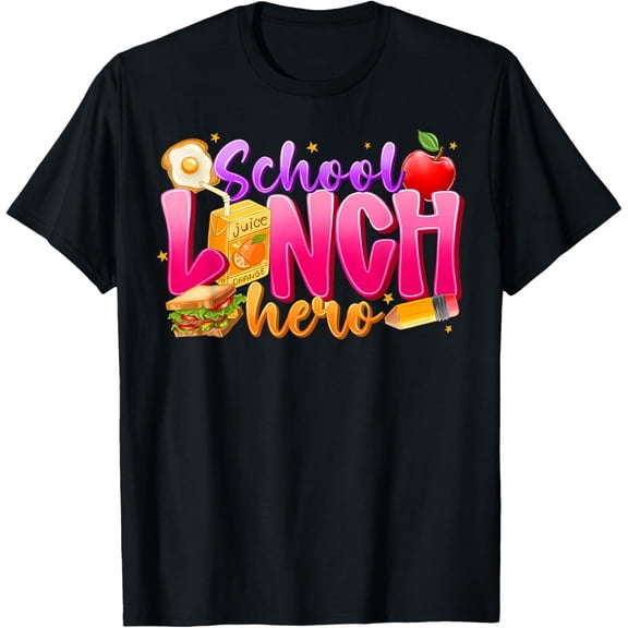 Exquisite and comfortable-Lunch Hero Squad Funny Lunch Lady School Cafeteria Worker T-Shirt