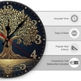 thumbnail image 4 of 2D Flat Wall Clock Art Print, Silent Non Ticking Battery Operated,Black & Gold Tree of Life Wall Clock Wall Clock 2D Print Decorative for Bathroom Kitchen Bedroom 10 Inch & 12 Inch, Ships Next Day，No, 4 of 10
