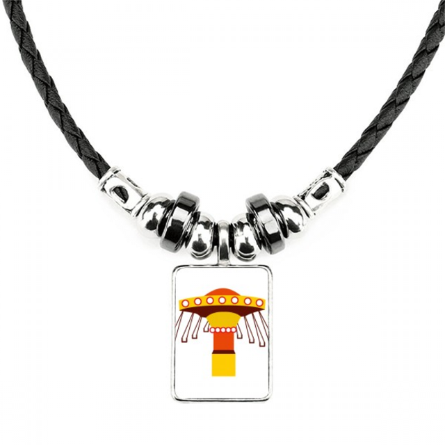 ilustración a color amusement park facilities collar a mano colgante de cuerda de cuero Unbranded M