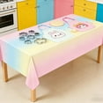 thumbnail image 4 of ToyKingdee Pastel Gradient Washable Tablecloth - Birthday Party Decorations, Bachelorette Party Supplies, Rainbow Baby Shower, Pastel Preppy, Tableware, 4 of 6