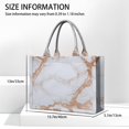 thumbnail image 3 of Large Capacity Tote Bag,White Rose Gold Marble Pattern Handbag Fashion Luxury Tote Bag,15.7"x13"x 5.1" Inches,Laptop Compatible, 3 of 5