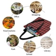 thumbnail image 6 of Sikiie Red Black Plaid Shoulder Bag Casual Hobo Crossbody Tote Bag for Women and Men Large Purse Messenger Bag Travel Work, 6 of 6