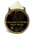 thumbnail image 1 of Bálsamo para la piel de sebo y miel hecho a mano de Untamed Organics | Sebo 100 % alimentado con pasto y miel silvestre cruda | Hidratante multiusos para todo el cuerpo y rostro para pieles sensibles,, 1 of 5