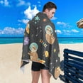 thumbnail image 5 of Coolnut Cute Space Sloths Beach Towel Quick Dry Absorbent Bath Towels Sandproof Lightweight Towel for Gym Yoga Sports Swimming- 30x60in Washcloth Gift, 5 of 7