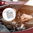thumbnail image 2 of Enfriador de aceite del motor Unique Bargains para PEUGEOT 3008 2016-2019, enfriador de aceite de transmisión con juntas de anillo No.9824606980, aleación de aluminio, tono plateado, 1 juego, 2 of 6
