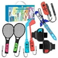 thumbnail image 1 of Ensemble d'Accessoires de Jeu de Sport Switch, Kit de Sport Familial 9 en 1 Compatible avec Switch & Switch Oled Joycon Grip, 1 of 5