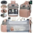 thumbnail image 2 of Diaper Bag Backpack, Tntants 6 in 1 Large Diaper Baby Bag with Changing Station for Boys Girl, Waterproof Baby Diaper Bags for Travel with Insulated Milk Bottle Pocket, 2 of 6
