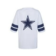 thumbnail image 3 of Women's Cuce White Dallas Cowboys Rhinestone V-Neck Tunic, 3 of 4