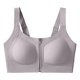 thumbnail image 4 of SPZTSX Sports Bras for Women Front Zipper Easy On Wireless High Support Seamless Post Surgery Workout Yoga Bra, 4 of 4