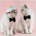 thumbnail image 3 of Elegante collar de perlas para mascotas, con lazo decorativo, delicado collar de cadena de perlas para mascotas, 3 of 6