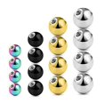thumbnail image 1 of 16G 14G stainless steel ball eyebrow ring nose stud tongue stud belly button ring replacem, 1 of 2
