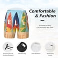 thumbnail image 3 of Sikiie Hello Summer3 Print Men's Double Layer Swimming Trunks, Adjustable Waistband and Pockets Sports Swimming Trunks, Beach Swimwear-Medium, 3 of 6