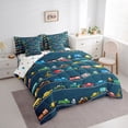 thumbnail image 3 of Castle Fairy Kids Teens Boys Kawaii Car Bedding Comforter Set 7 Pieces,Transportation Theme Full Bedding Set Lightweight,Construction Vehicles Fitted Sheet Flat Sheet,Lightweight Room Decor, 3 of 8