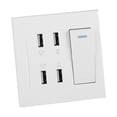 thumbnail image 1 of USB Outlet-4 Ports Switch Control USB Wall Outlet (220 250V) 5V 2.1A/1A 4100mA, 1 of 7