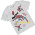 thumbnail image 7 of Marvel Amazing Spiderman Super Hero Girls Short Sleeve T-Shirt- Little and Big Girl Sizes 4-16 Ivory, 7 of 7