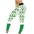 thumbnail image 6 of lcziwo Lightning Sales of Today Prime, St Patricks Day Leggings for Women High Waisted Tummy Control Workout Leggings Funny Shamrock Leaves Print Irish Green Soft Yoga Pants Green L, 6 of 8