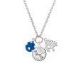 thumbnail image 2 of Delight Jewelry Silvertone 3-D Frosted Blue Resin Ornament with Crystals Let Things Go Fall Zoey Charm Necklace, 28", 2 of 4