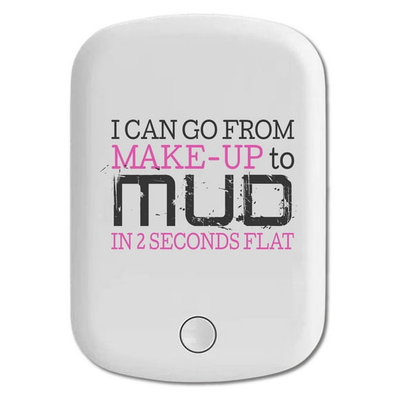 DistinctInk Magnetic Battery Pack, 5000 mAh Wireless Portable Charger with USB-C Cable, Compatible with MagSafe iPhone 14 / 13 / 12 Series - I Can Go From Make-Up to Mud in 2 Seconds