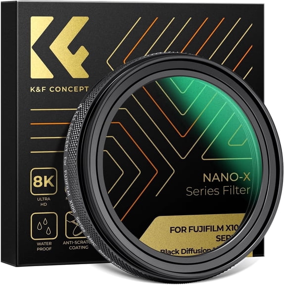 K&F CONCEPT Black Mist diffusion 1/4 Filter Compatible with Fujifilm X100 Series, 28 Multi-Coatings HD Optical Glass Lens Filter