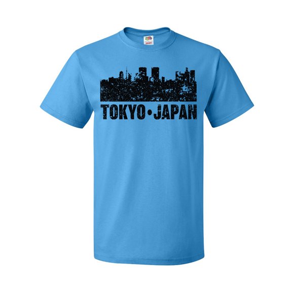 Inktastic Tokyo Japan City Skyline with Grunge T-Shirt