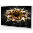thumbnail image 2 of Dark Golden Fractal Flower Digital Art - Floral Canvas Art Print, 2 of 3