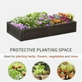 thumbnail image 3 of Outsunny 4' x 2' Raised Garden Bed for Flowers, Herbs, Vegetables, Brown, 3 of 9