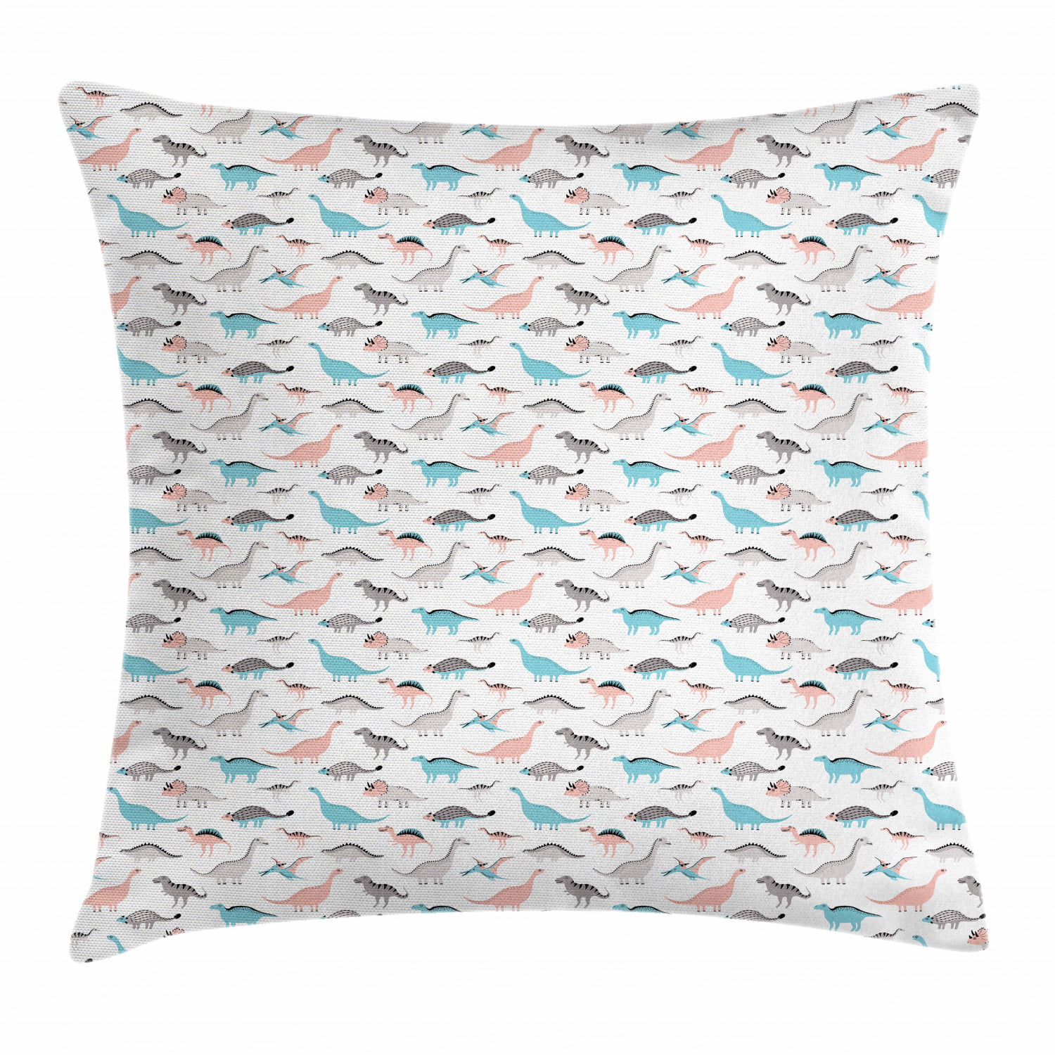 Cartoon Animal Dinosaur Cotton Linen Waist Cushion Cover Home Decor Pillow Case 