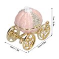 thumbnail image 3 of Jewelry Box,Jewelry Organizer White Golden Pumpkin Carriage Shape Rhinestone Storage Box for Jewelry Collection Table Decoration, 3 of 9
