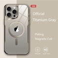 thumbnail image 3 of Plating Soft Rubber Frame Magnetic Phone Case For iPhone 12 13 11 15 14 Pro Max Plus Lens Protection Magsafe Wireless Charging, 3 of 5