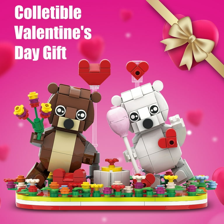 Jarsant, Valentine's Building Blocks Set Toy, Bear Couple, Kid's