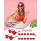 thumbnail image 4 of Gafas de sol Photect en forma de corazón sin montura, color caramelo, 12 pares, 4 of 7
