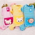 thumbnail image 4 of Pijama suave a rayas para perros, gatos y cachorros: mono, abrigo, ropa de dormir., 4 of 8