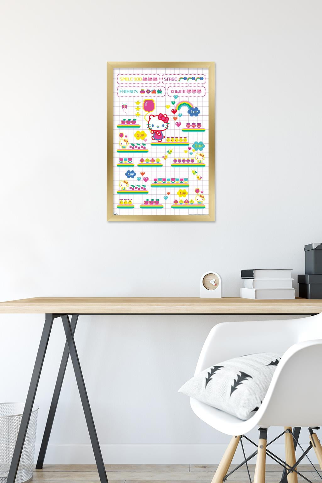 Hello Kitty - Arcade Wall Poster, 14.725" x 22.375" Framed