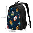 thumbnail image 5 of Wukai Spaceships and Stars Travel Laptop Backpack: Business Water-Resistant Bag with USB Charging Port, Ideal College Backpack for Men & Women, 5 of 6