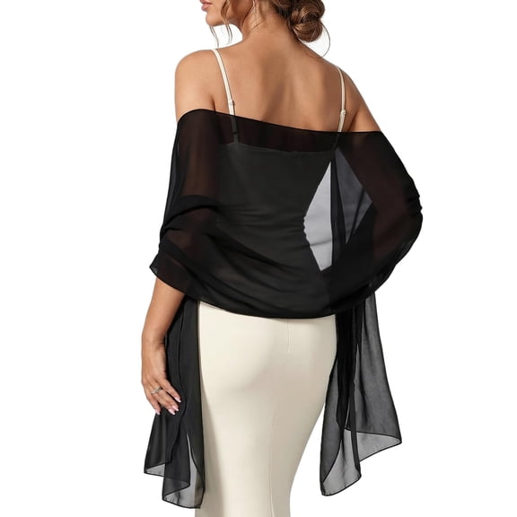 FURTALK Chiffon Shawl Wraps for Women Evening Dresses Soft Scarf Formal Wedding Bridal Scarves