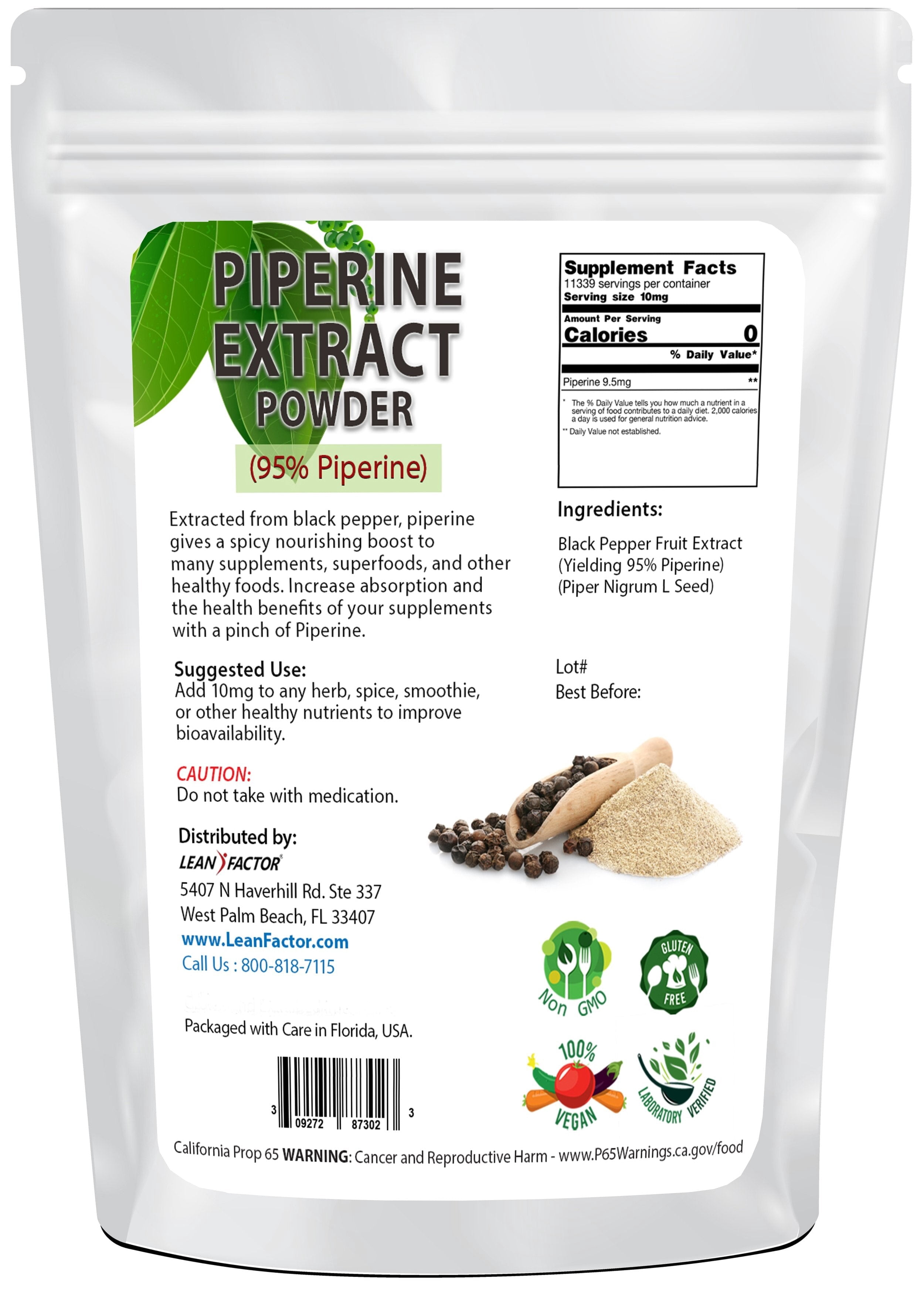 Piperine Extract Powder (Black Pepper Extract)