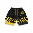 thumbnail image 4 of Pantalones cortos deportivos 2 en 1 para hombre, Shorts de Anime, absorbentes de sudor, de secado rápido y transpirables, para deportes al aire libre y trotar, 4 of 5